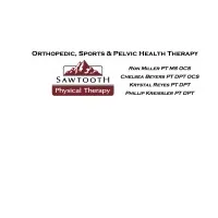 Sawtooth Physical Therapy LLC. Sawtooth Physical Therapy LLC.