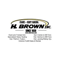 H. Brown Inc.     Cranes - Heavy Hauling