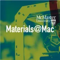 Materials Science & Engineering - McMaster University